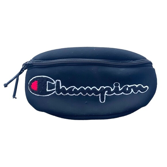 Champion Black Logo Waist Pack Sling Bag Fanny 11" Bag - Picture 1 of 5